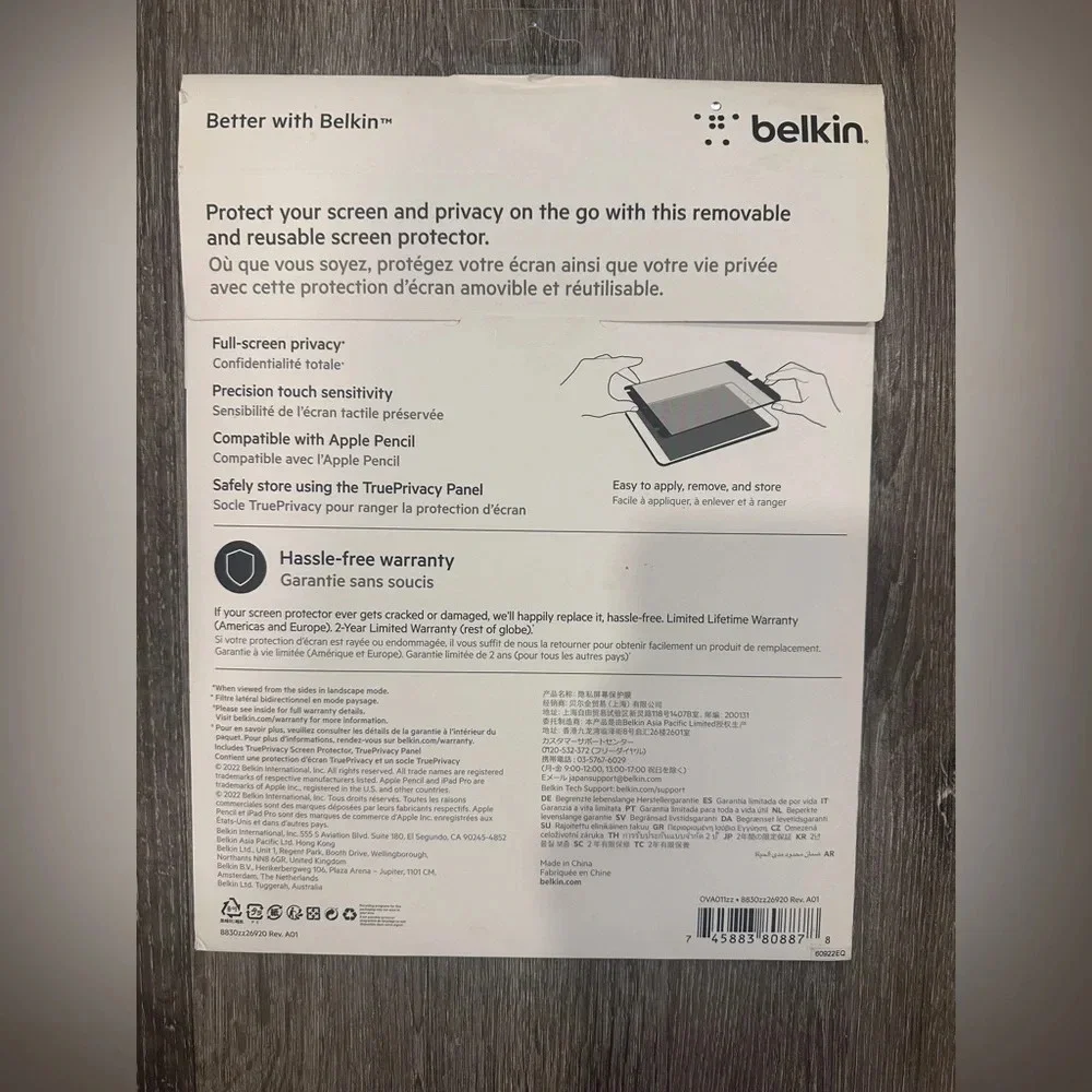Belkin TruePrivacy Screen Protector- iPad Pro 12.9